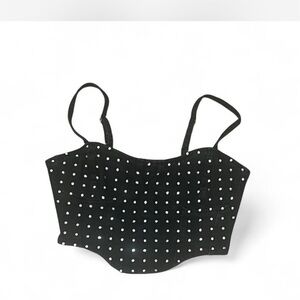 Source Unknown Black Studded Crop Top